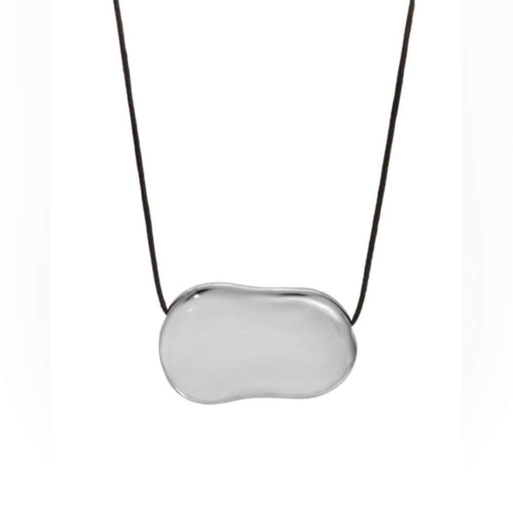 Silver Pendant Rope Necklace - Picture 2 of 3